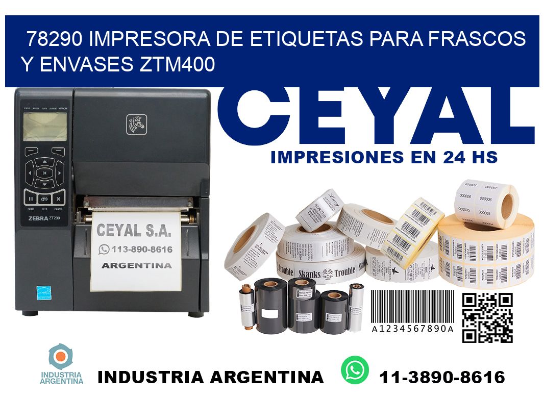 78290 impresora de etiquetas para frascos y envases ZTM400