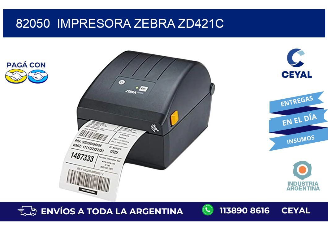 82050  Impresora Zebra zd421c