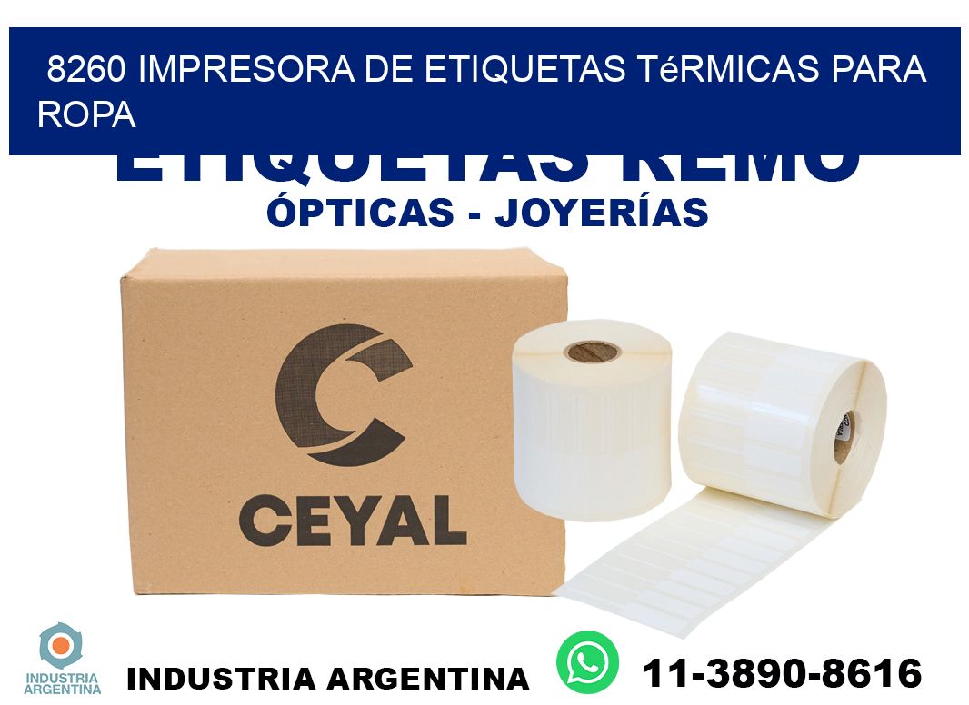 8260 impresora de etiquetas térmicas para ropa