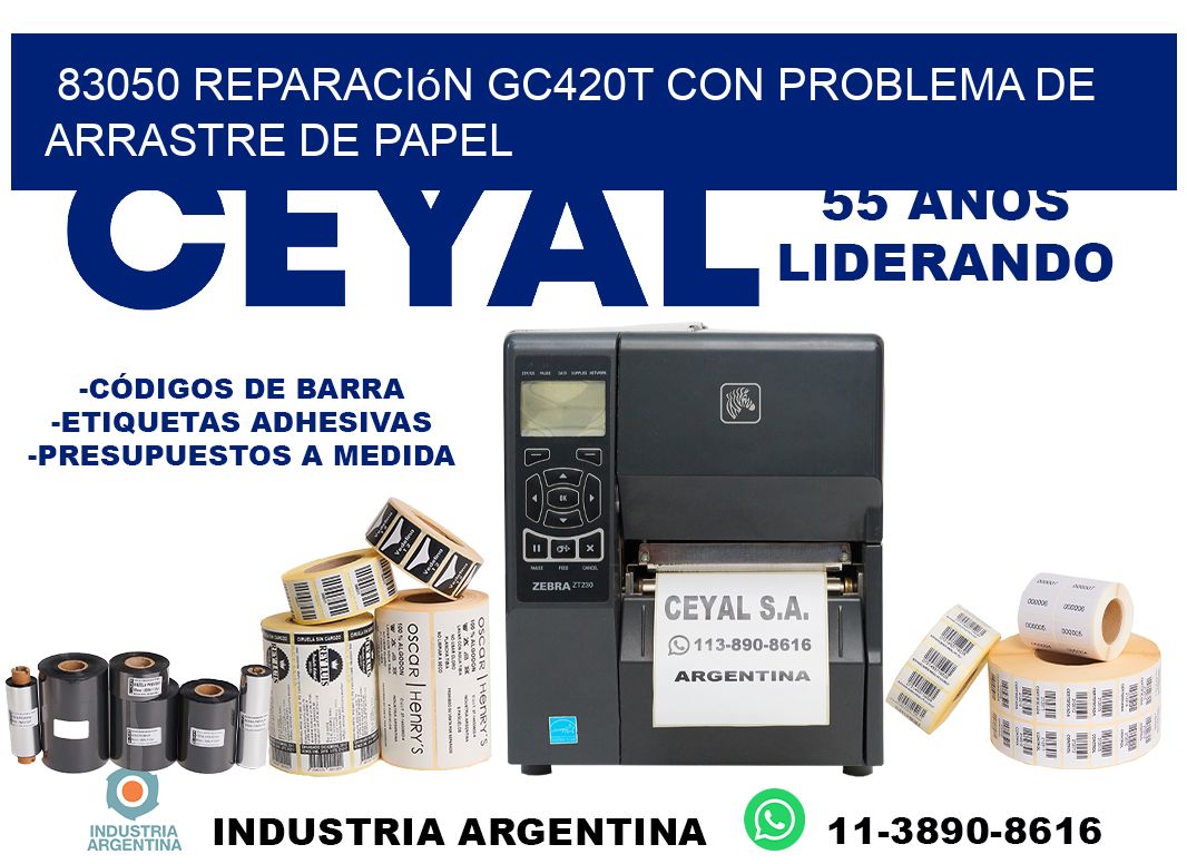 83050 reparación gc420t con problema de arrastre de papel