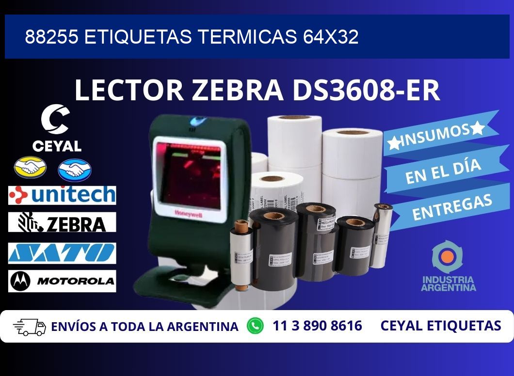 88255 etiquetas termicas 64x32