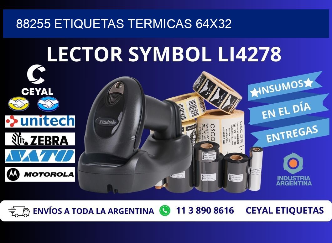 88255 etiquetas termicas 64x32