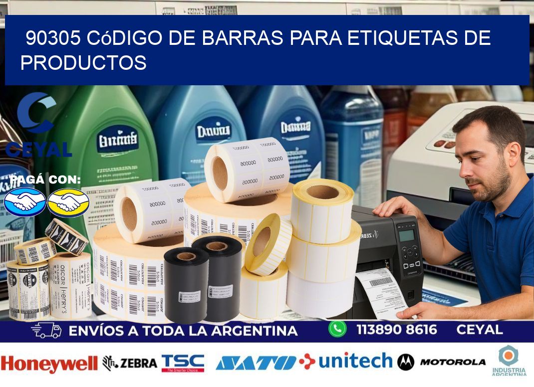 90305 código de barras para etiquetas de productos