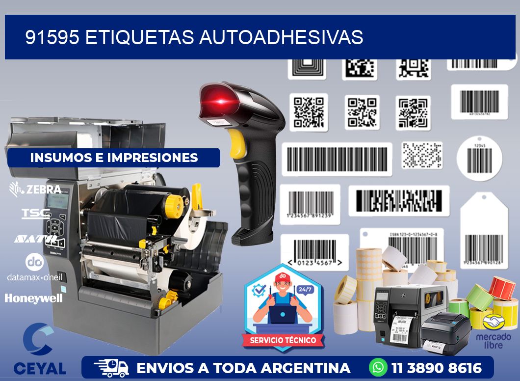 91595 Etiquetas autoadhesivas
