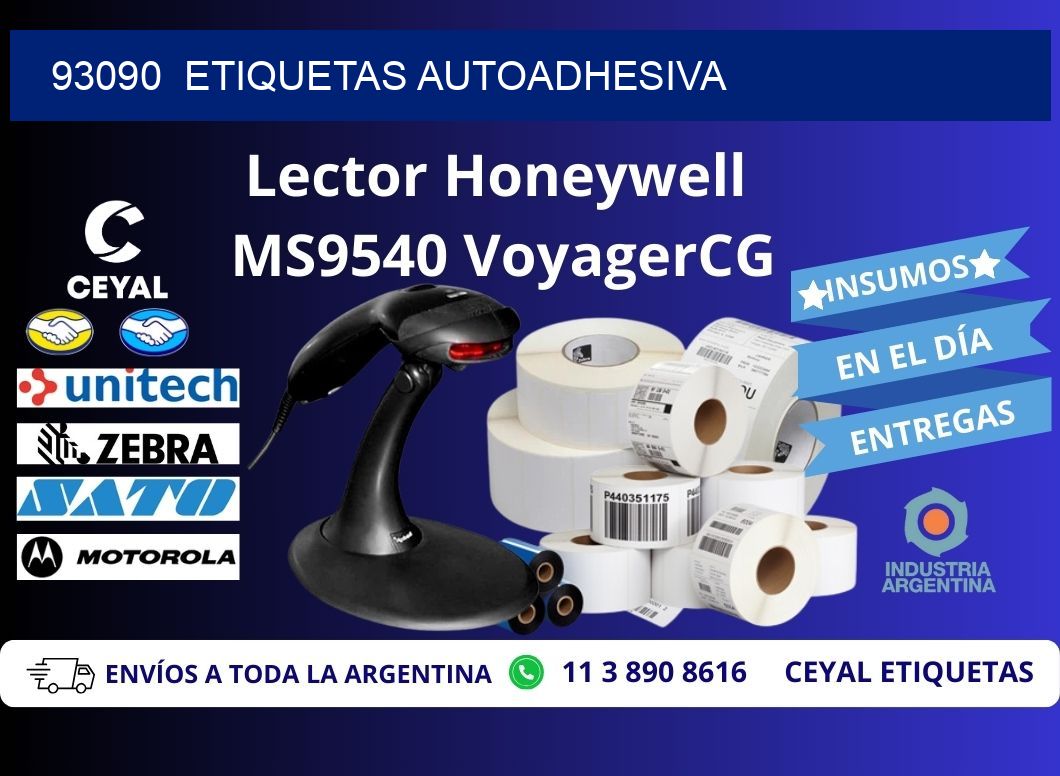 93090  etiquetas autoadhesiva