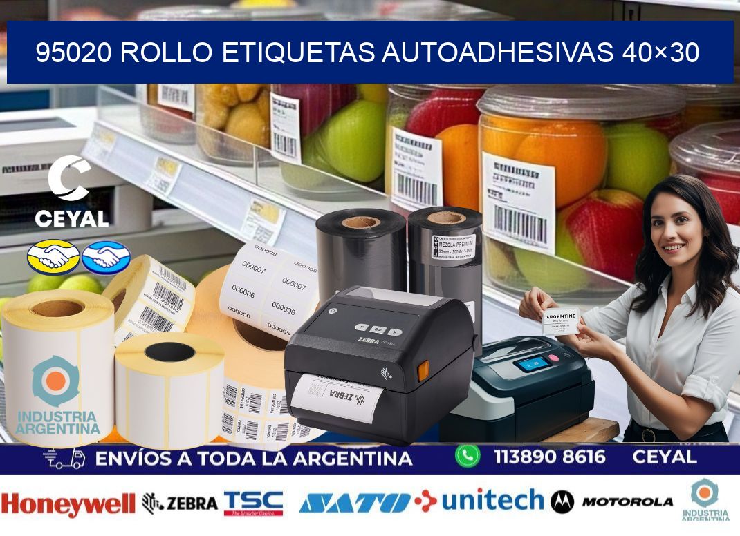 95020 Rollo Etiquetas autoadhesivas 40×30