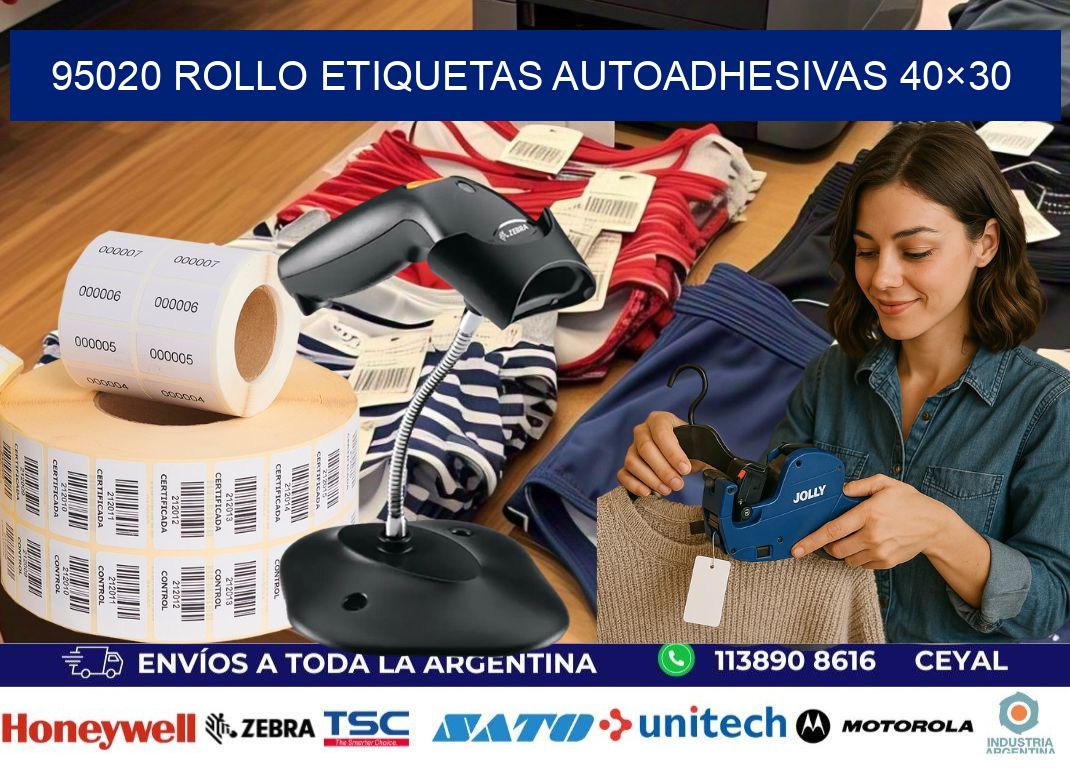95020 Rollo Etiquetas autoadhesivas 40×30
