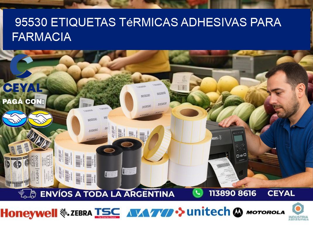 95530 etiquetas térmicas adhesivas para farmacia