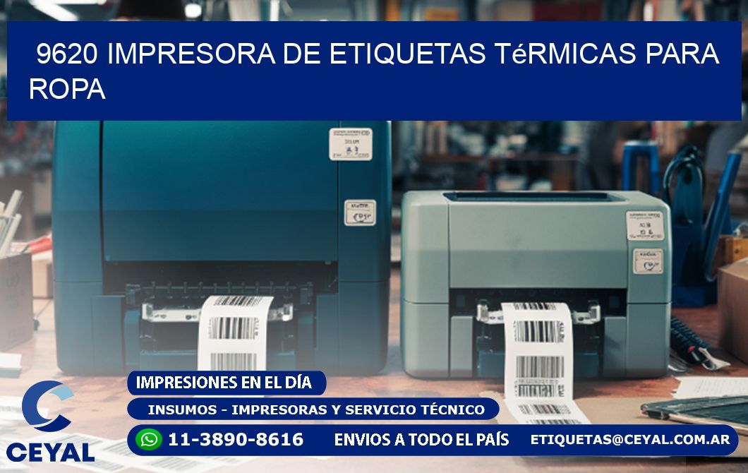 9620 impresora de etiquetas térmicas para ropa