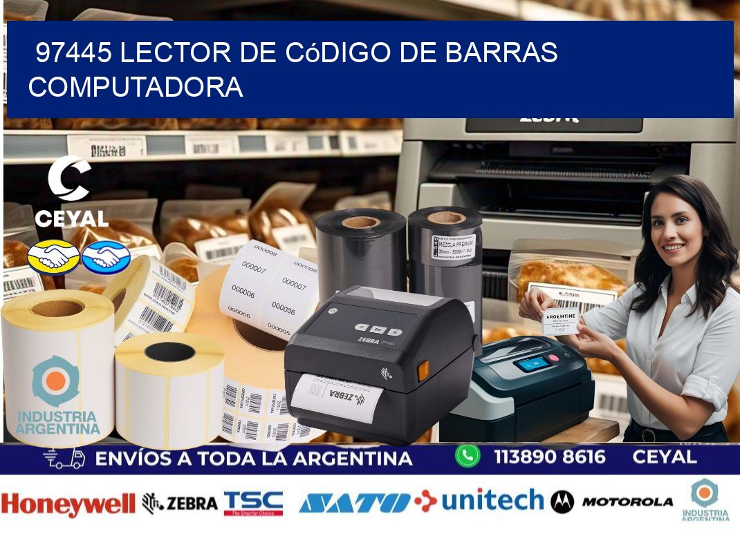 97445 Lector de código de barras computadora