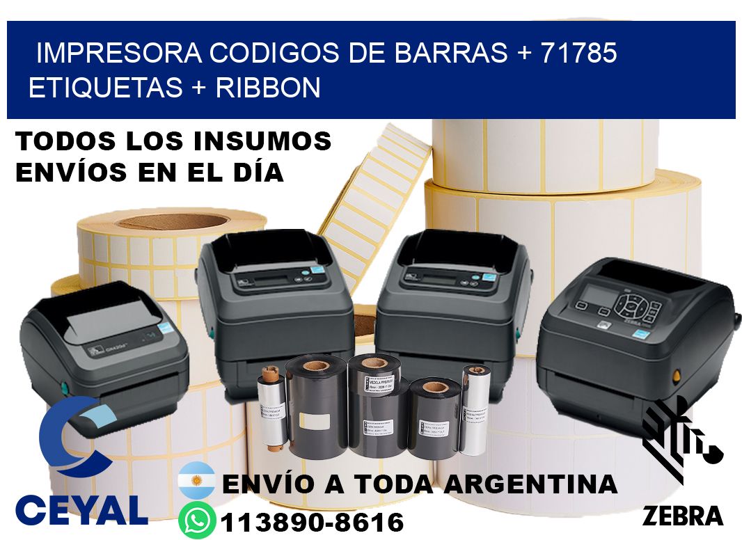 impresora codigos de barras + 71785 etiquetas + ribbon