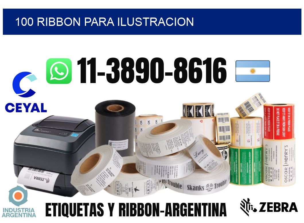 100 ribbon para ilustracion