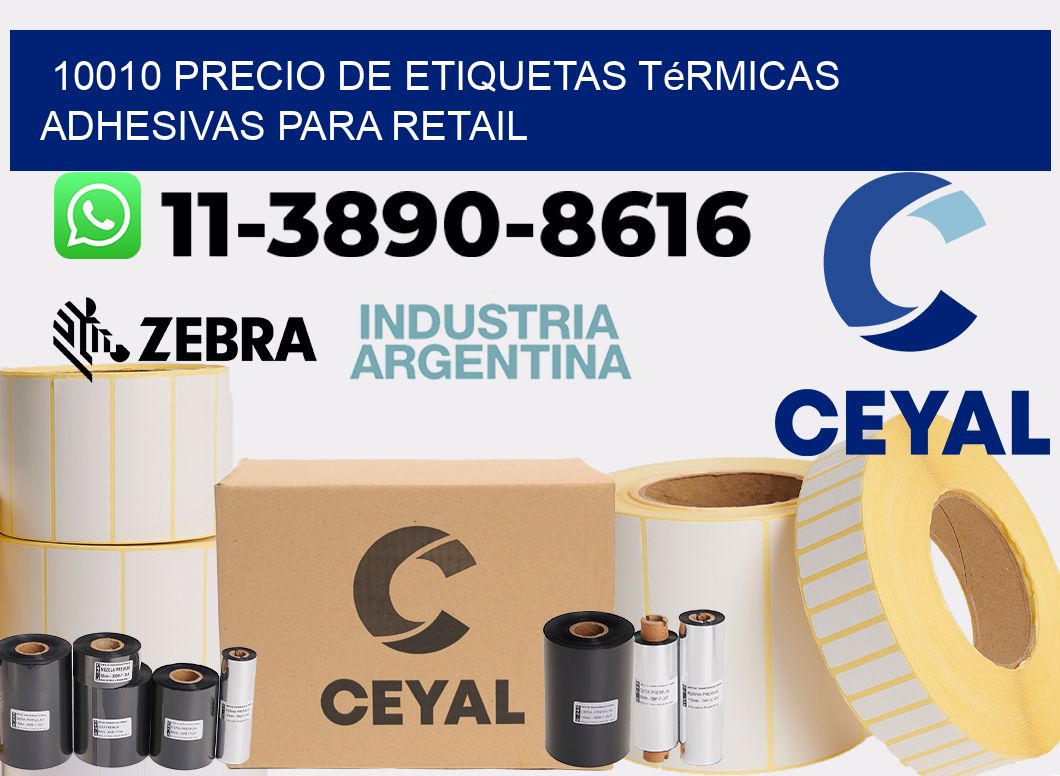 10010 precio de etiquetas térmicas adhesivas para retail
