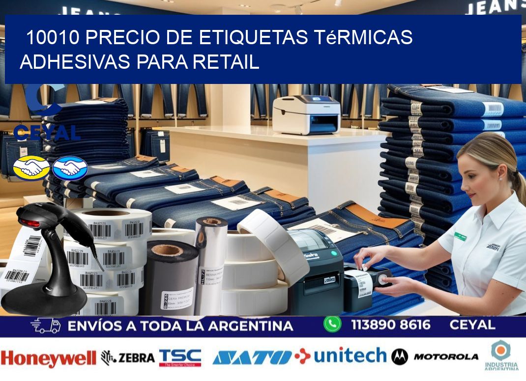 10010 precio de etiquetas térmicas adhesivas para retail