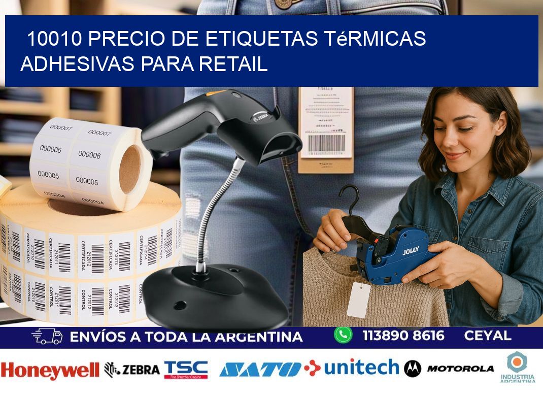 10010 precio de etiquetas térmicas adhesivas para retail