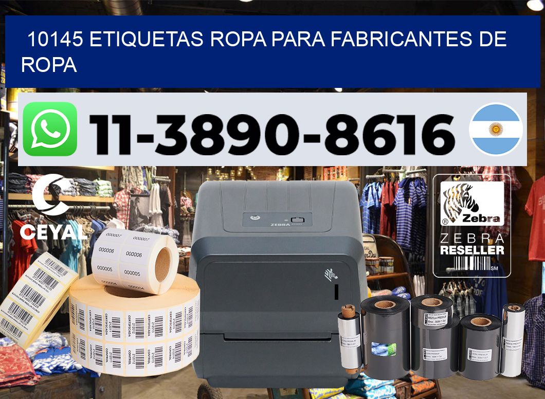 10145 Etiquetas ropa para fabricantes de ropa