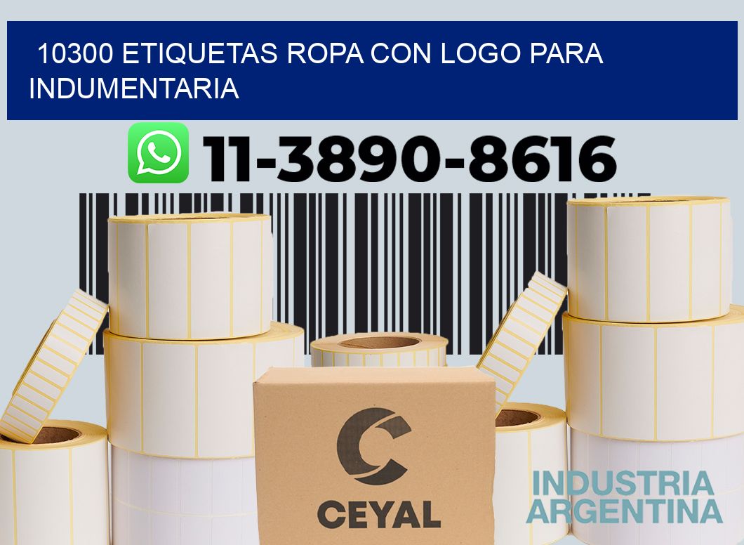 10300 Etiquetas ropa con logo para indumentaria