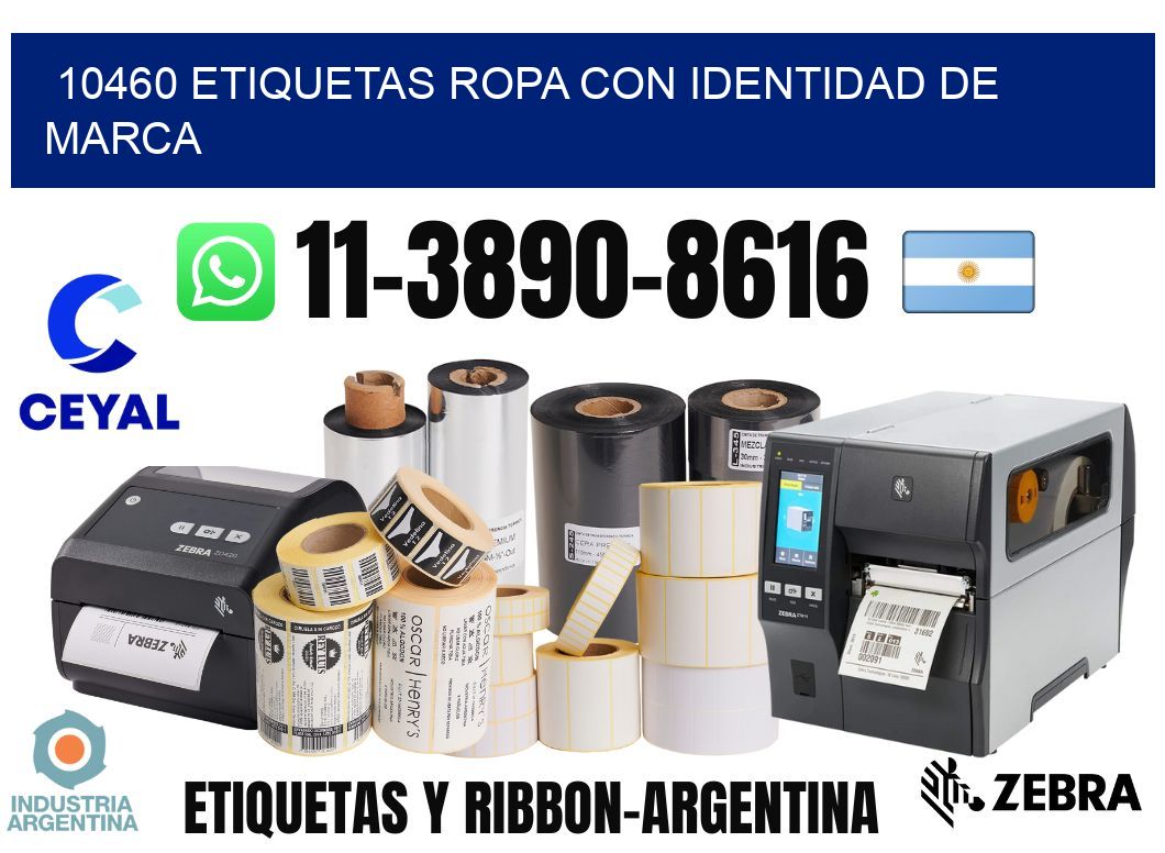 10460 Etiquetas ropa con identidad de marca