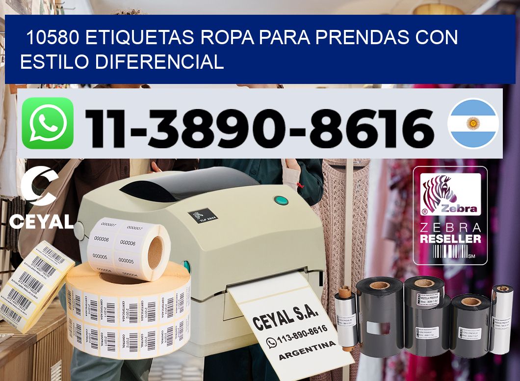 10580 Etiquetas ropa para prendas con estilo diferencial