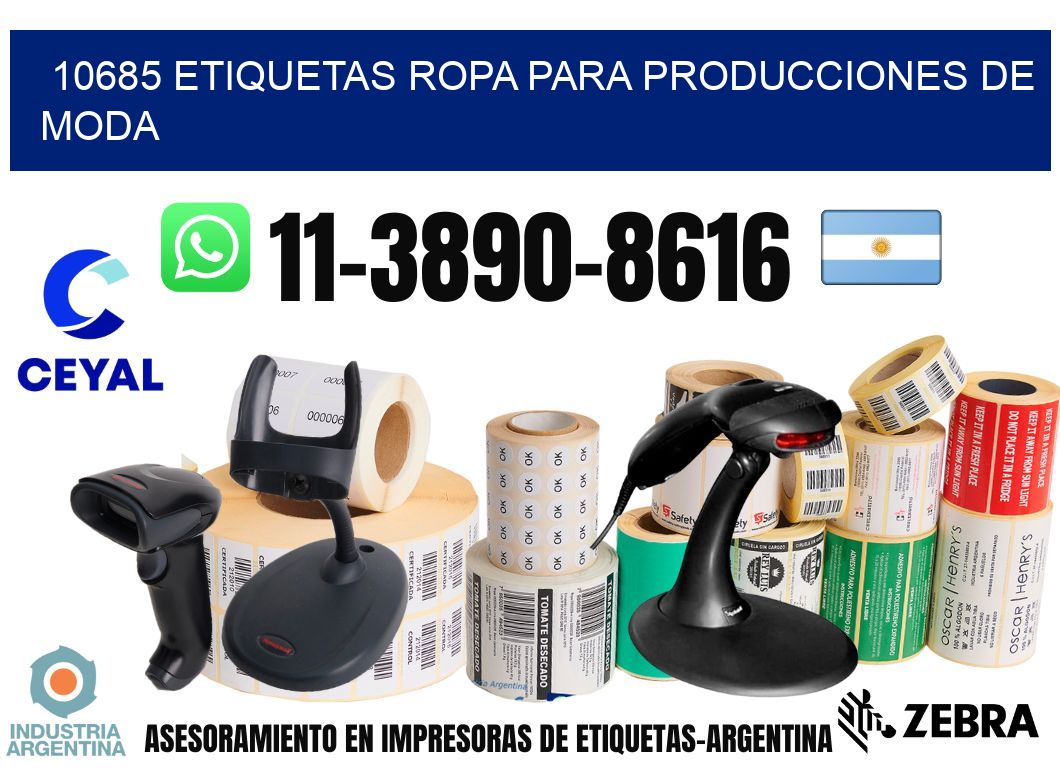 10685 Etiquetas ropa para producciones de moda
