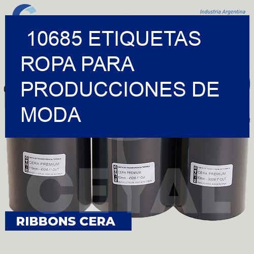 10685 Etiquetas ropa para producciones de moda