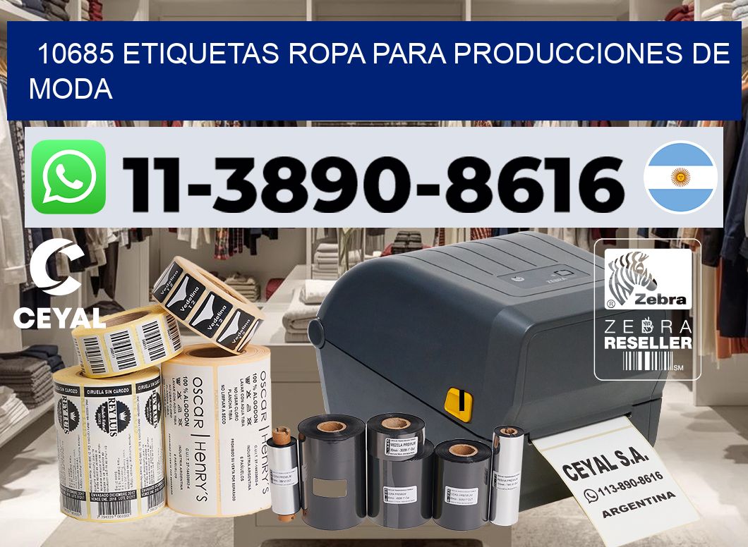 10685 Etiquetas ropa para producciones de moda