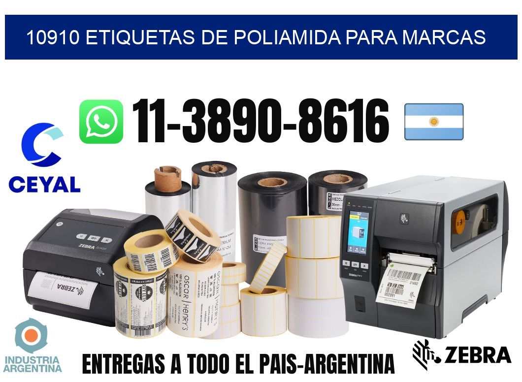 10910 Etiquetas de poliamida para marcas