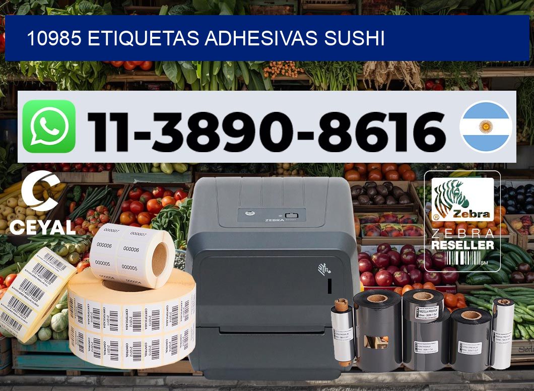 10985 etiquetas adhesivas sushi