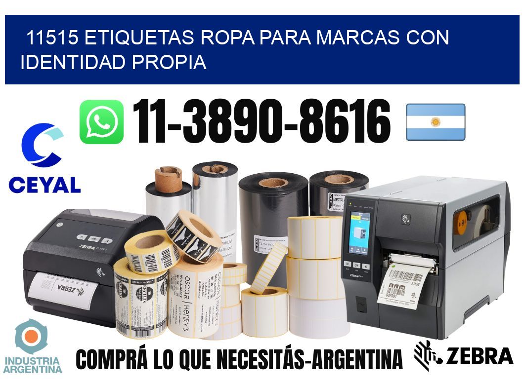 11515 Etiquetas ropa para marcas con identidad propia