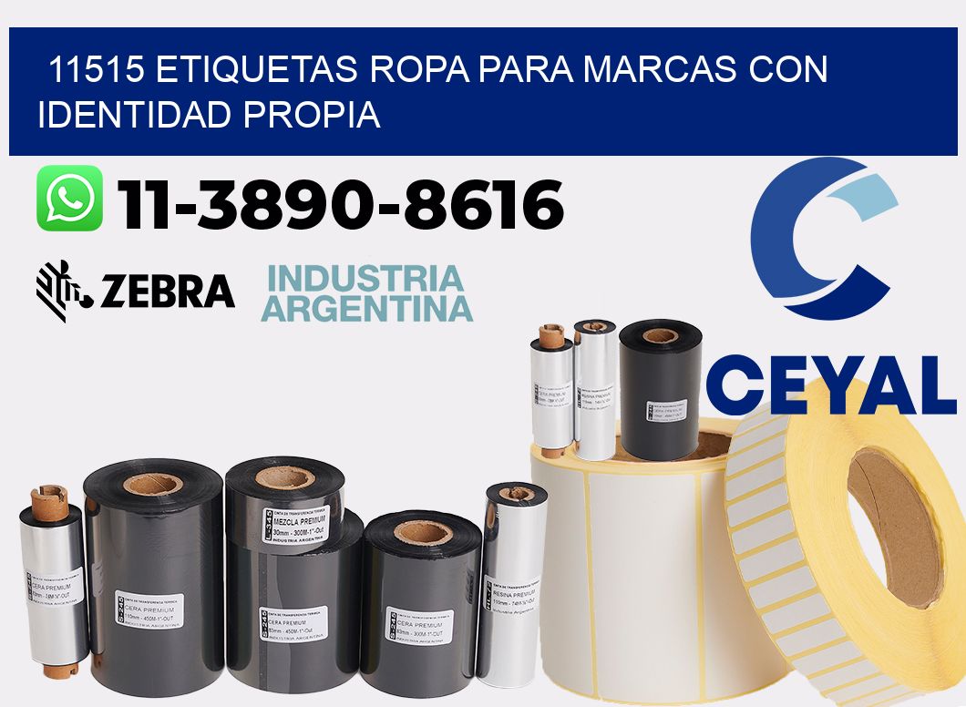 11515 Etiquetas ropa para marcas con identidad propia