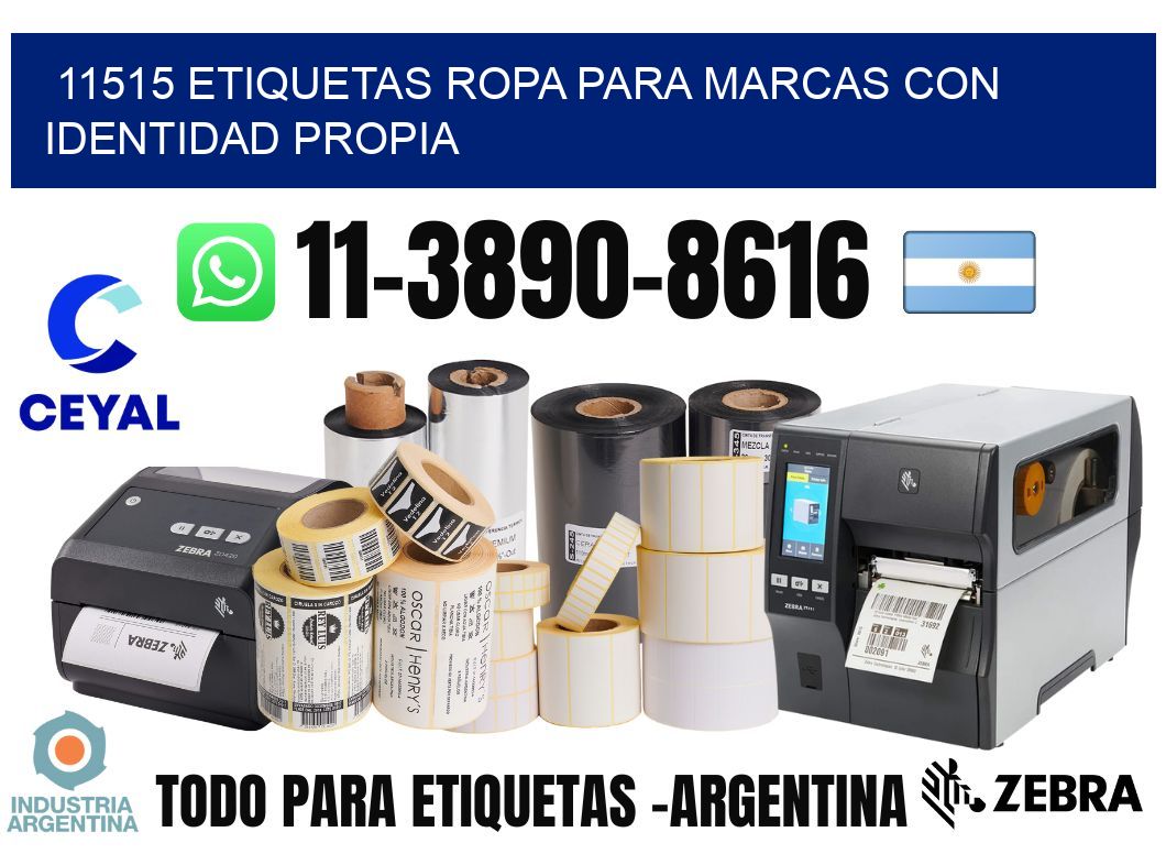 11515 Etiquetas ropa para marcas con identidad propia