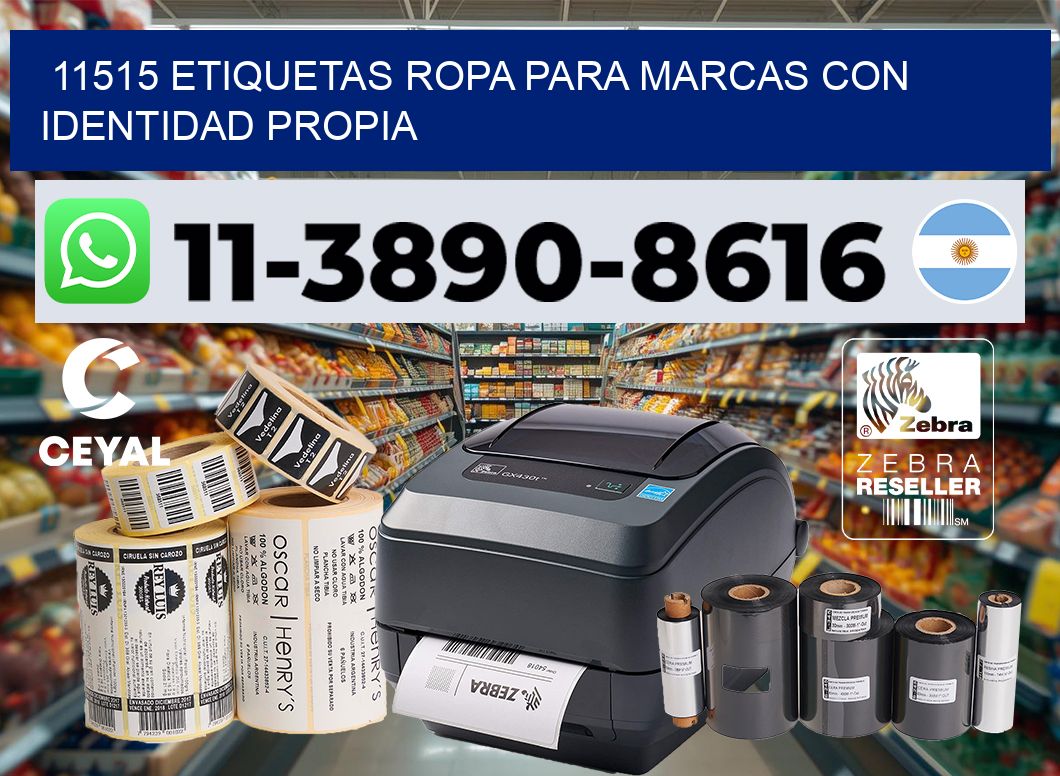 11515 Etiquetas ropa para marcas con identidad propia