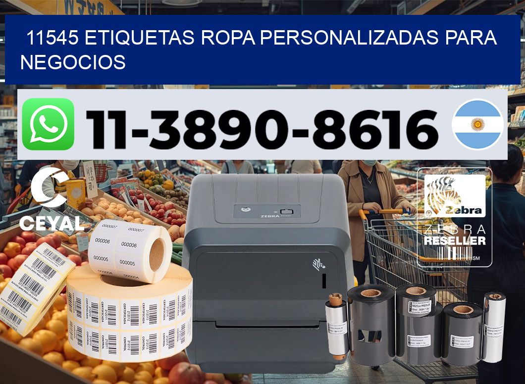 11545 Etiquetas ropa personalizadas para negocios