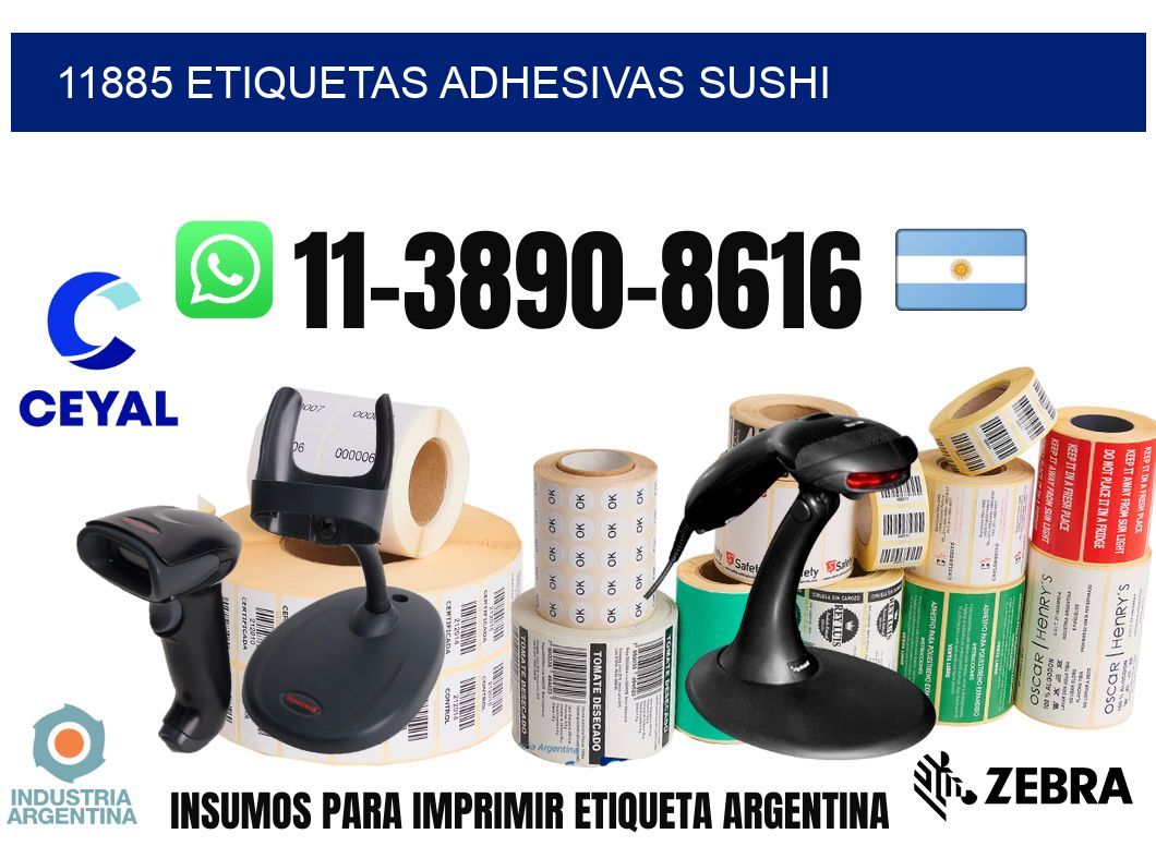 11885 etiquetas adhesivas sushi