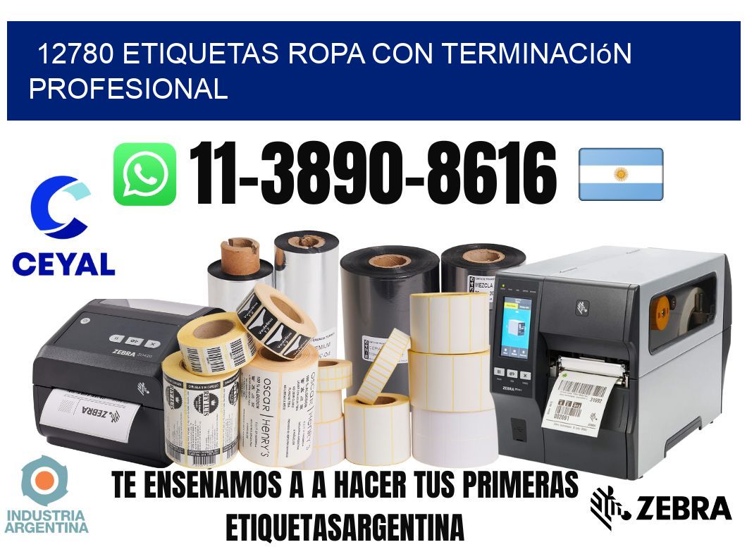 12780 Etiquetas ropa con terminación profesional