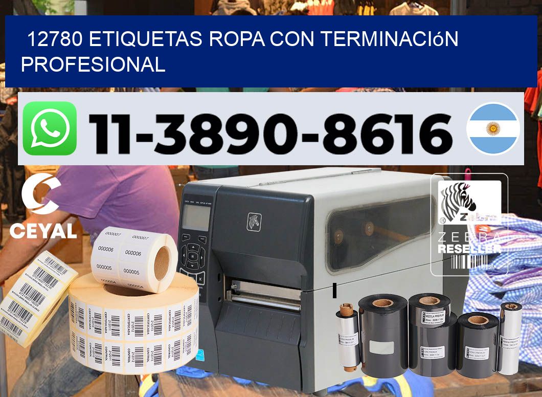 12780 Etiquetas ropa con terminación profesional