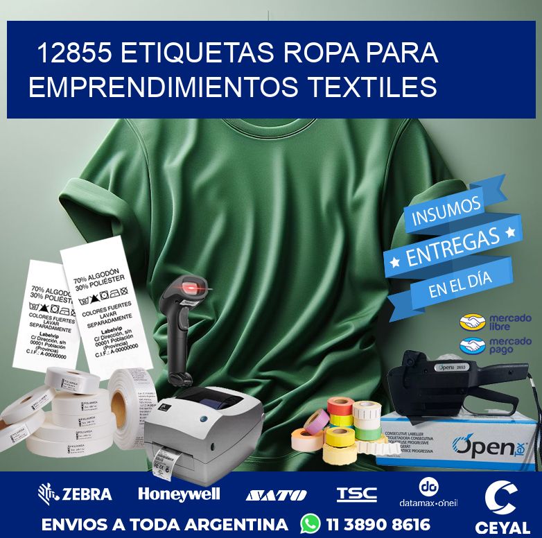 12855 Etiquetas ropa para emprendimientos textiles