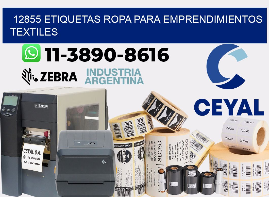 12855 Etiquetas ropa para emprendimientos textiles