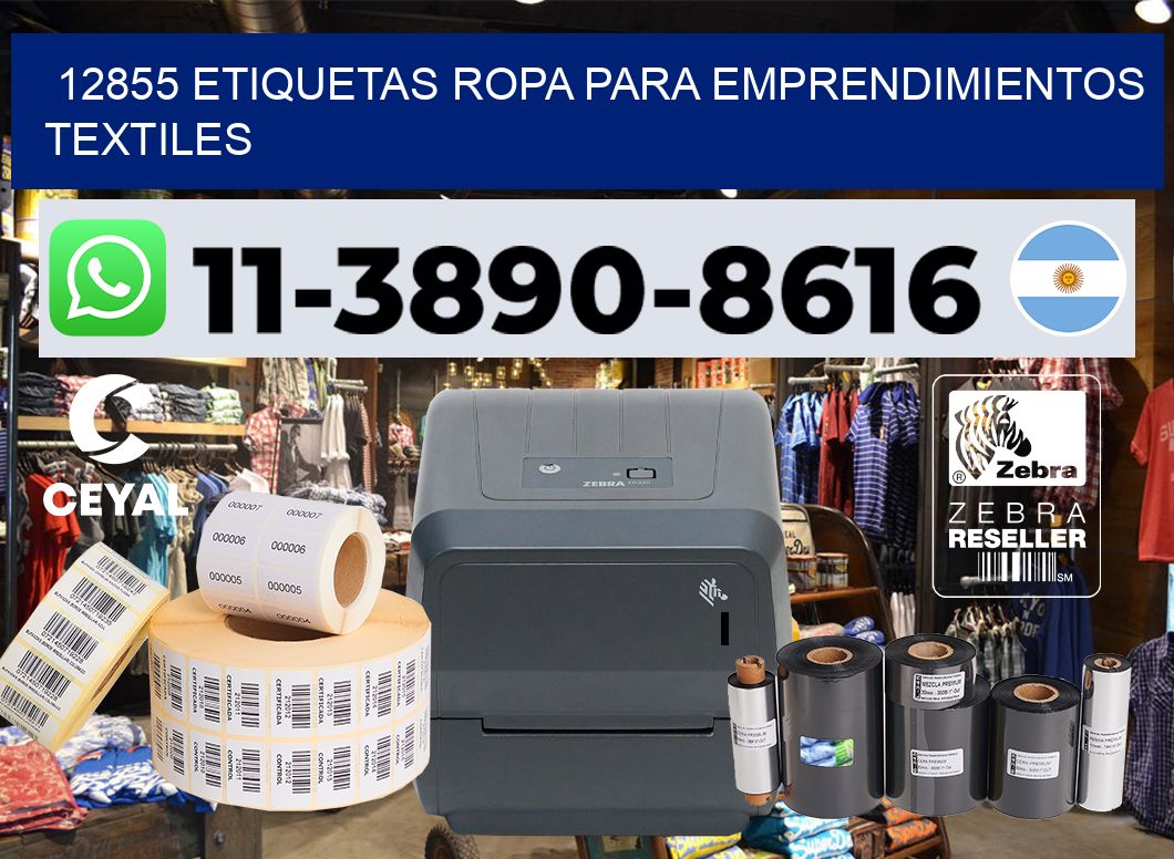 12855 Etiquetas ropa para emprendimientos textiles