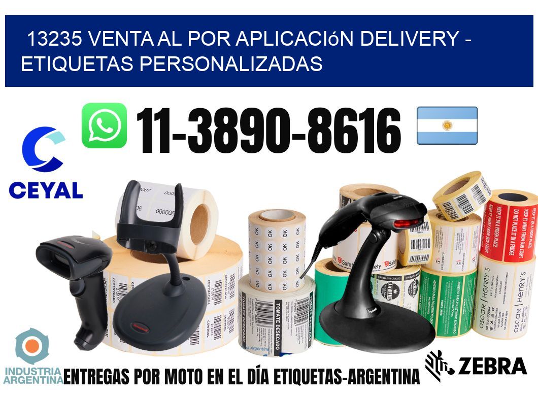 13235 Venta al Por Aplicación delivery - Etiquetas Personalizadas