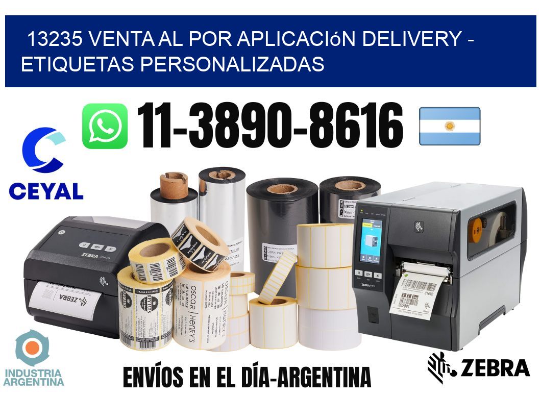 13235 Venta al Por Aplicación delivery - Etiquetas Personalizadas