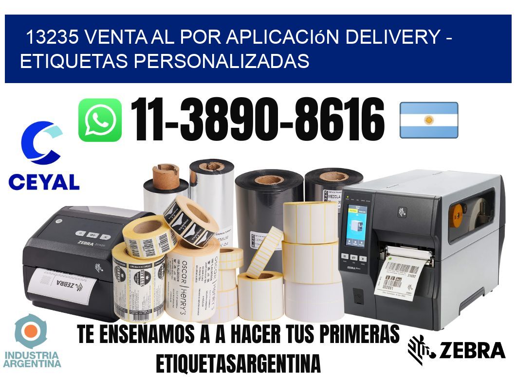 13235 Venta al Por Aplicación delivery - Etiquetas Personalizadas