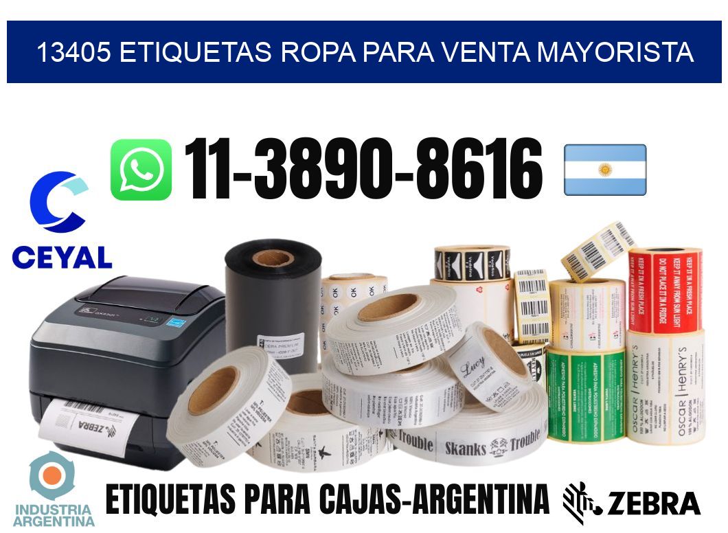 13405 Etiquetas ropa para venta mayorista