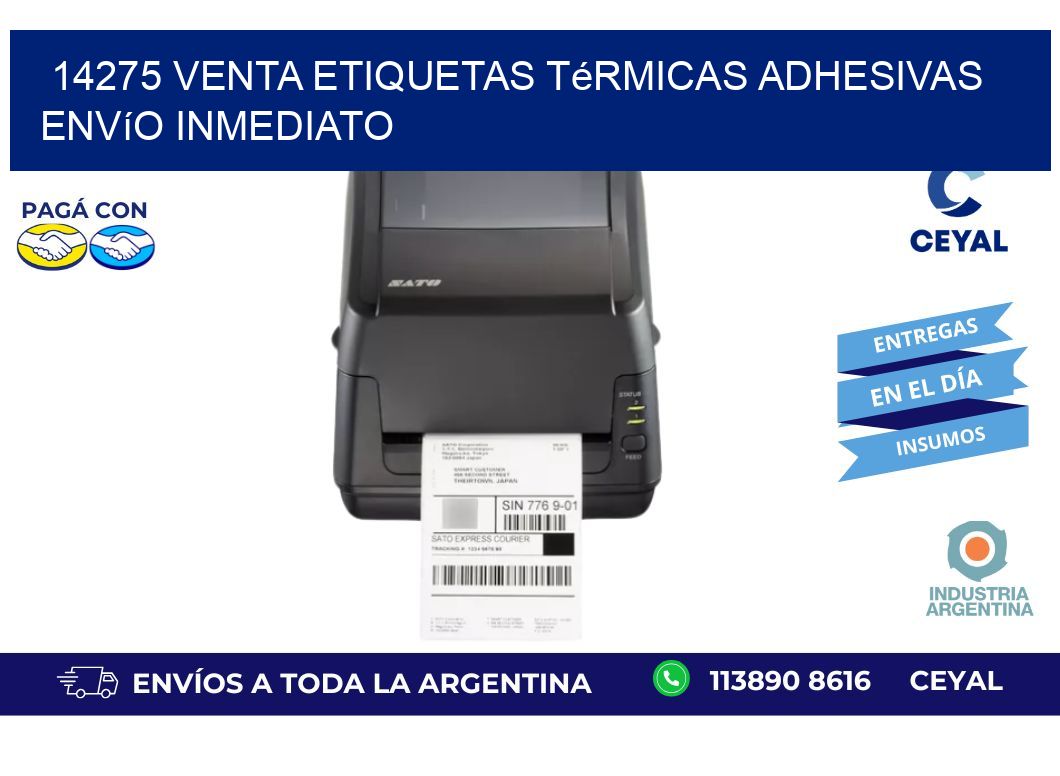 14275 venta etiquetas térmicas adhesivas envío inmediato