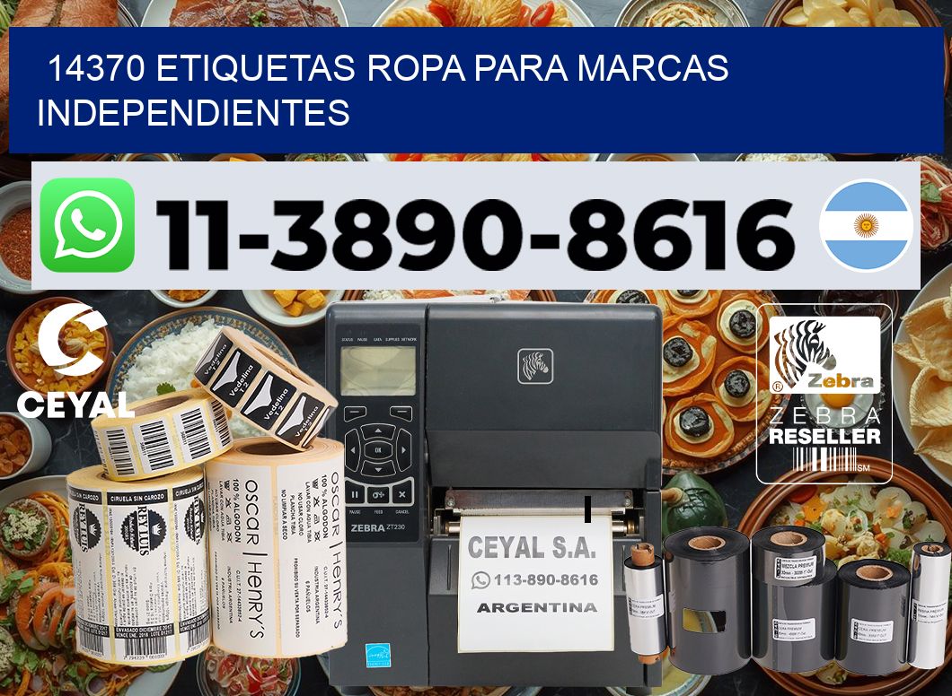 14370 Etiquetas ropa para marcas independientes