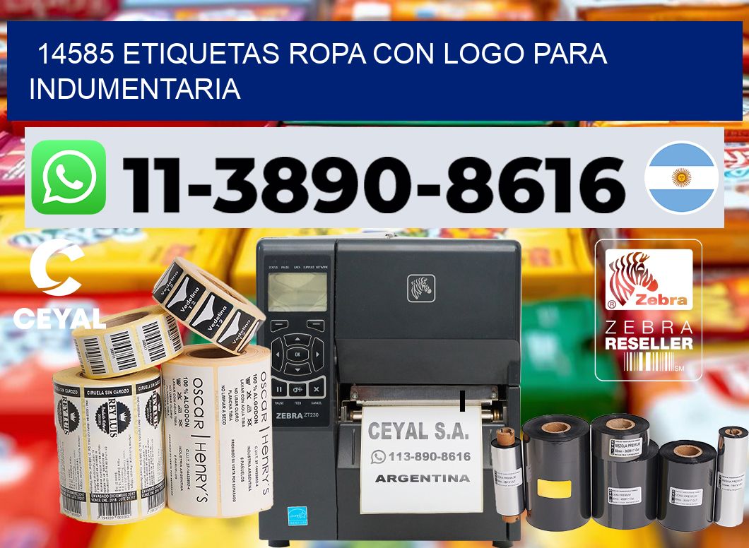 14585 Etiquetas ropa con logo para indumentaria