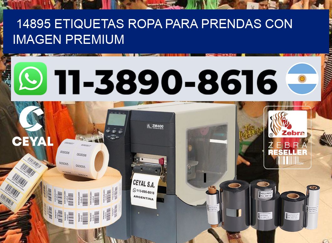 14895 Etiquetas ropa para prendas con imagen premium