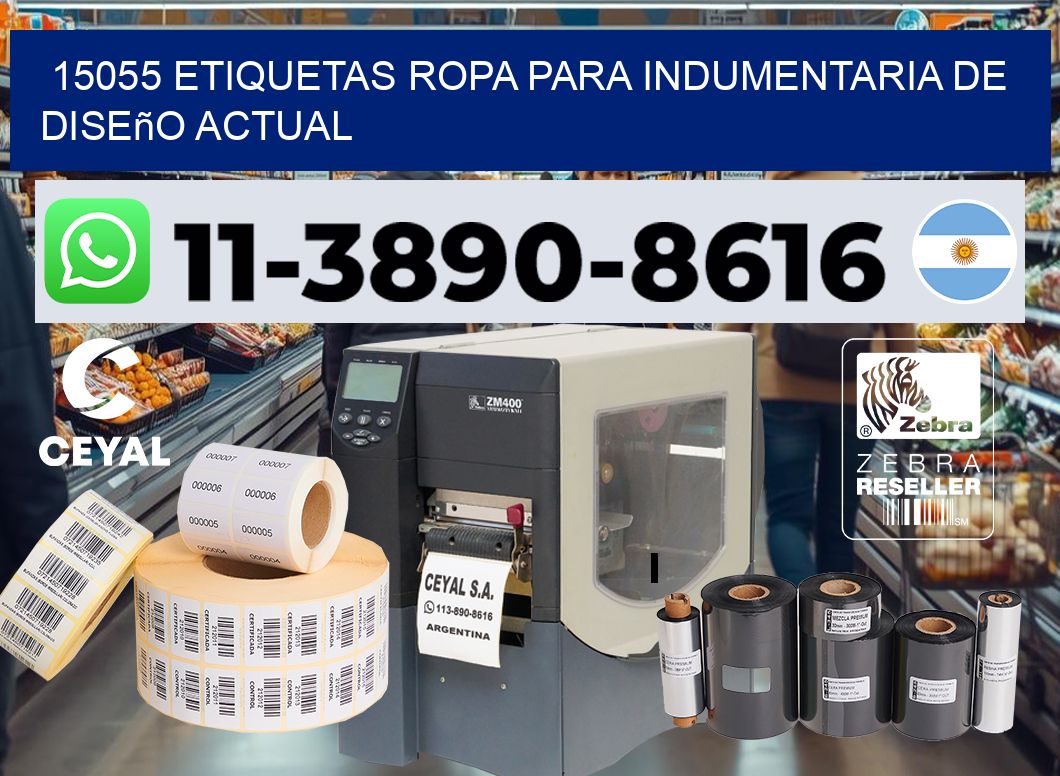 15055 Etiquetas ropa para indumentaria de diseño actual
