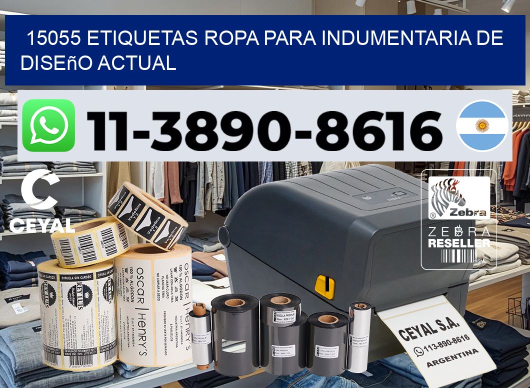 15055 Etiquetas ropa para indumentaria de diseño actual
