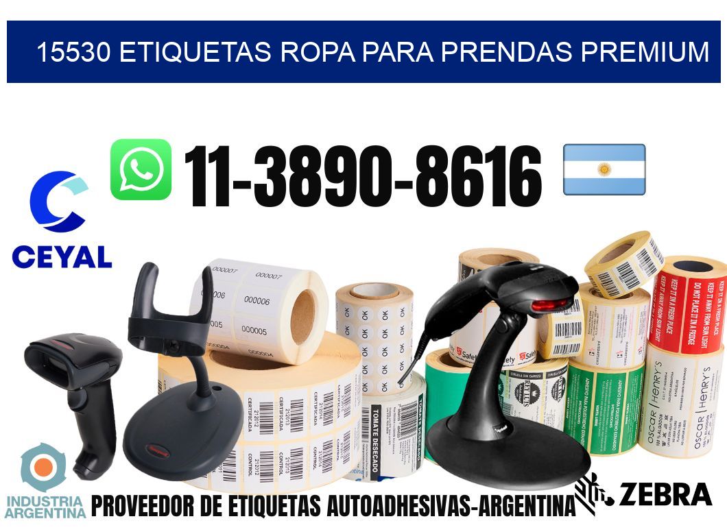 15530 Etiquetas ropa para prendas premium